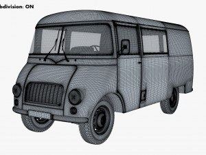 generic retro cargo van v 3 3D-Modell