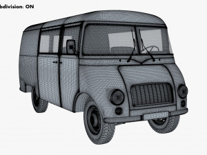 generic retro cargo van v 3 3D-Modell