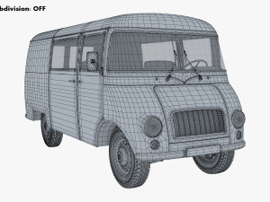 generic retro cargo van v 3 3D-Modell