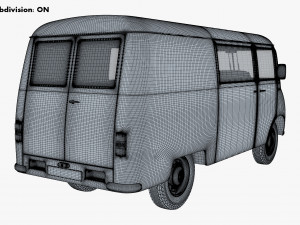 generic retro cargo van v 3 3D-Modell