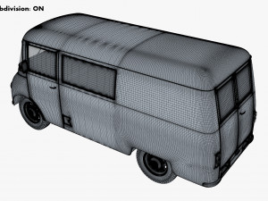generic retro cargo van v 3 3D-Modell