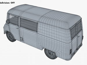 generic retro cargo van v 3 3D-Modell