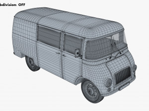 generic retro cargo van v 3 3D-Modell