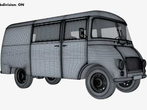 generic retro cargo van v 3 3D-Modell