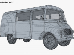 generic retro cargo van v 3 3D-Modell