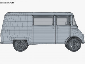 generic retro cargo van v 3 3D-Modell