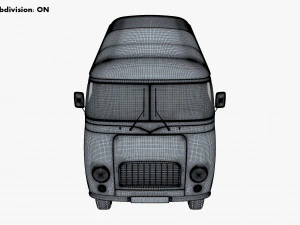 generic retro cargo van v 3 3D Model