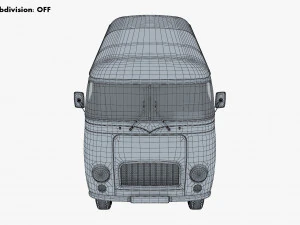 generic retro cargo van v 3 3D Model