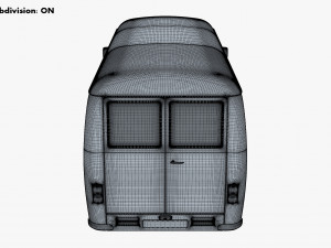 generic retro cargo van v 3 3D-Modell