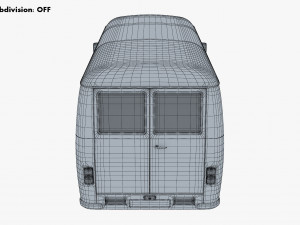 generic retro cargo van v 3 3D-Modell