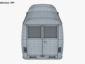 generic retro cargo van v 3 3D Model