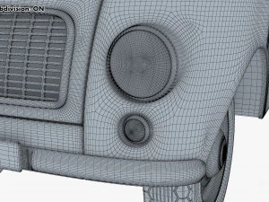 generic retro cargo van v 3 3D Model