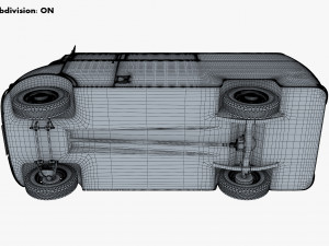 generic retro cargo van v 3 3D-Modell