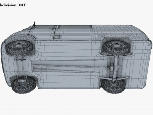 generic retro cargo van v 3 3D-Modell
