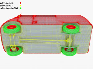 generic retro cargo van v 3 3D Model
