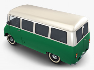generic retro passenger van v 2 Modelo 3D