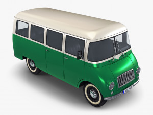 generic retro passenger van v 2 Modelo 3D