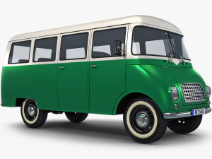 generic retro passenger van v 2 3D Model