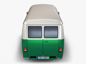 generic retro passenger van v 2 Modelo 3D