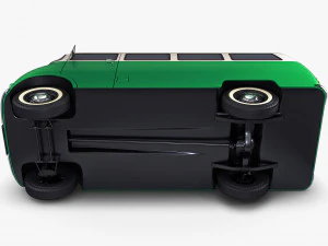 generic retro passenger van v 2 3D Model