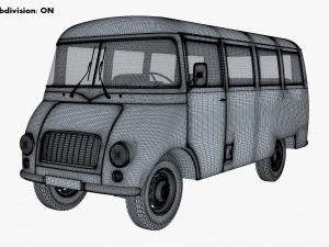 generic retro passenger van v 2 3D Model