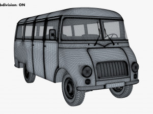 generic retro passenger van v 2 Modelo 3D