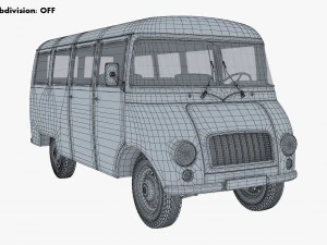 generic retro passenger van v 2 3D Model