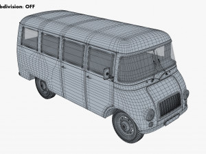 generic retro passenger van v 2 Modelo 3D