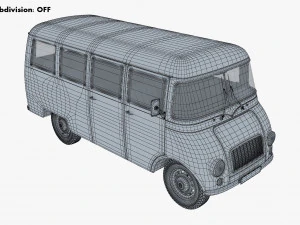 generic retro passenger van v 2 3D Model