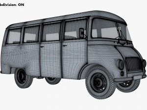 generic retro passenger van v 2 Modelo 3D