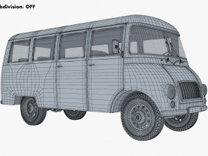 generic retro passenger van v 2 Modelo 3D