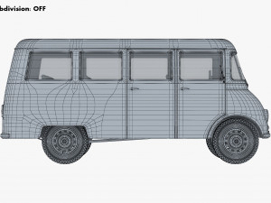 generic retro passenger van v 2 Modelo 3D