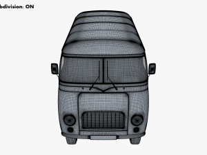 generic retro passenger van v 2 Modelo 3D