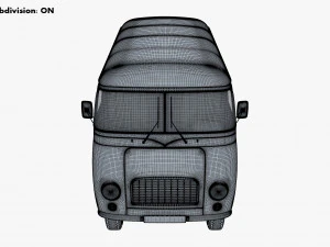generic retro passenger van v 2 3D Model