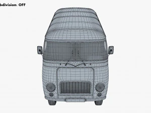 generic retro passenger van v 2 3D Model