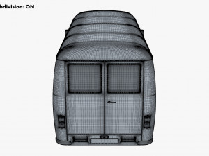 generic retro passenger van v 2 Modelo 3D