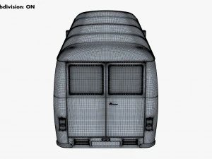 generic retro passenger van v 2 3D Model