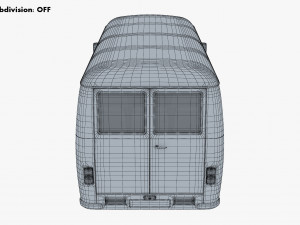 generic retro passenger van v 2 Modelo 3D