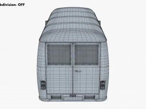 generic retro passenger van v 2 3D Model