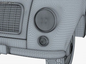 generic retro passenger van v 2 3D Model