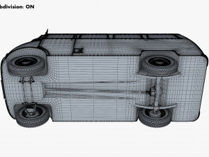 generic retro passenger van v 2 Modelo 3D
