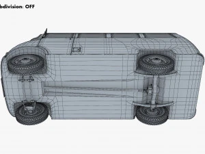 generic retro passenger van v 2 3D Model
