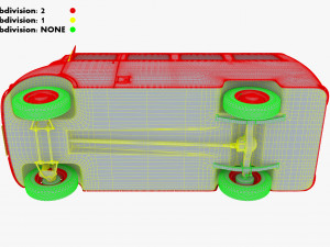 generic retro passenger van v 2 Modelo 3D