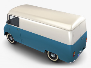 generic retro cargo van v 4 Model 3D