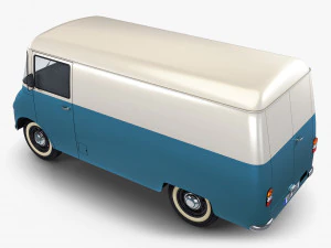 generic retro cargo van v 4 3D Model