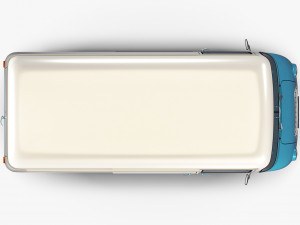 generic retro cargo van v 4 Model 3D