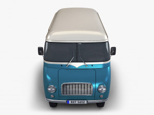 generic retro cargo van v 4 Model 3D