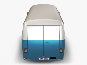 generic retro cargo van v 4 Model 3D