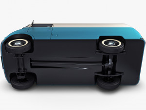generic retro cargo van v 4 Model 3D