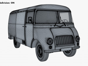 generic retro cargo van v 4 Model 3D